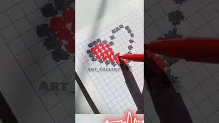 Heart ❤️ pixel art drawing art viral pixelart sketch [upl. by Gora]