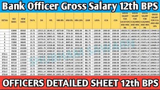 Bank Officers Gross Salary After 12th BPS Sheet  Bank Employees Salary After 12th Bipartite [upl. by Eelra469]