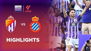 Valladolid 10 Espanyol  LaLiga 2425 Match Highlights [upl. by Haek]