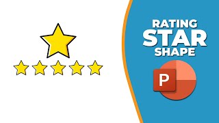 How to insert rating star shape in PowerPoint [upl. by Elehcin]