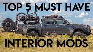 Top 5 Must Have Interior Mods For Your Toyota Tacoma  Best Bang For Your Buck [upl. by Mcferren6]