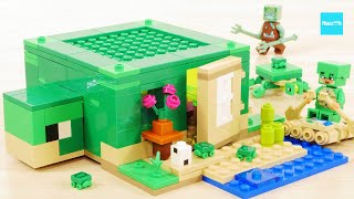 レゴ マインクラフト カメのビーチハウス 21254 ／ LEGO Minecraft The Turtle Beach House Speed Build amp Review [upl. by Katleen623]