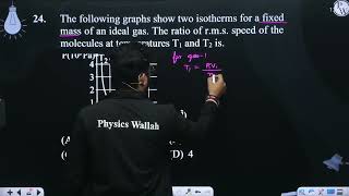 The following graphs show two isotherms for a fixed mass of an ideal gas The ratio of rms sp [upl. by Pasquale]