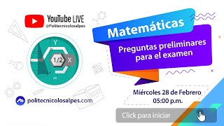 🧮✍️ Matemáticas  Preguntas preliminares para el examen 🧮✍️ [upl. by Duomham250]