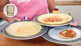 Pfannkuchen Crêpe oder doch lieber einen Pancake chefkoch [upl. by Eirb]