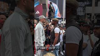 Floyd Mayweather STEPS to John Gotti in Times Square face off [upl. by Guinevere479]