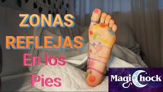 ZONAS REFLEJAS PRINCIPALES EN LA REFLEXOLOGÍA PODAL 👣 masaje terapia pies reflexología salud [upl. by Bolte]