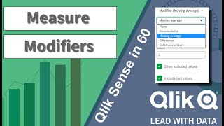 Qlik Sense in 60  Measure Modifiers [upl. by Evol]