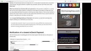 Paypal – eCheck Payment In Progress and Cleared  Onmoneyline [upl. by Florenza]