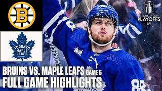 1st Round Boston Bruins vs Toronto Maple Leafs Game 6  Full Game Highlights [upl. by Dnalyram]