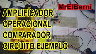 Amplificador operacional comparador con transistor bjt y microcontrolador AVR [upl. by Namurt]