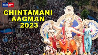 Ganesh Chaturthi 2023 Witness The Aagman Sohla Of Gigantic Chinchpokli Cha Chintamani [upl. by Schmitt672]