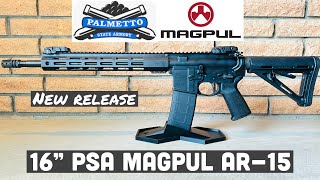 PSA 16quot MIDLENGTH 556 NATO HEX MLOK MAGPUL MOE EPT RIFLE WMBUS SIGHTS AR15 [upl. by Atinram]