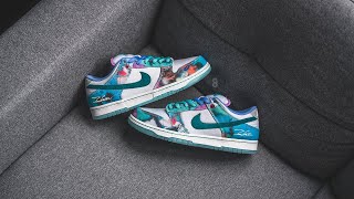 Futura Laboratories x Nike SB Dunk Low OG QS quotBleached Aquaquot Review amp OnFeet [upl. by Aserehtairam]