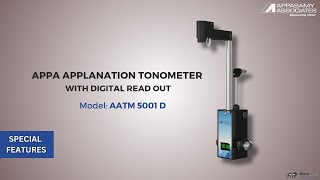 Appa Applanation Tonometer With Digital Read Out  Model AATM 5001 D  Appasamy Associates [upl. by Sergius]