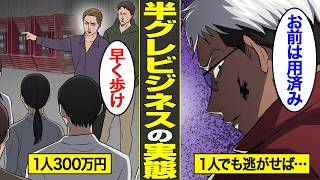 【漫画】裏社会のヤバい仕事…半グレビジネスのリアルな実態。ヤクザも嫌う半グレ集団の給料とシノギ【借金ストーリーランド】 [upl. by Ahsratan]