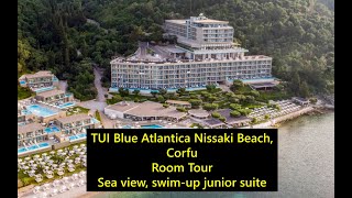 TUI Blue Atlantica Nissaki Beach Junior Suite Room Tour and Walk to Buffet [upl. by Ergener]