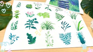 Developing Your Foliage Brush Strokes  How To Paint With Gouache [upl. by Parks]