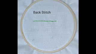 Back Stitch  Basic Embroidery Stitch Tutorial [upl. by Arik]