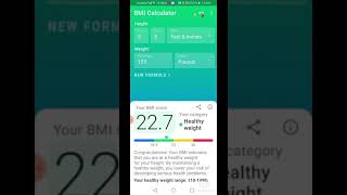 How to calculate Body Mass Index BMI using BMI calculator short [upl. by Namus223]