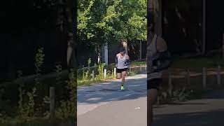 Runner VS Cyclist race up a hill shorts [upl. by Lothar482]