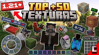 Top 50 MEJORES TEXTURAS para Minecraft BEDROCK 121 [upl. by Paddie]