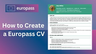 How to Create a Europass CV  For Study Scholarships and Work  Step by Step Guide [upl. by Raeann]