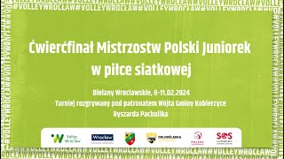 Ćwierćfinał Mistrzostw Polski Juniorek w siatkówce 🏐 Bielany Wrocławskie Dzień I [upl. by Frick682]