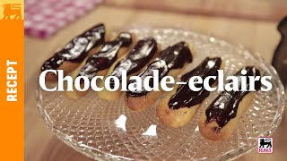 Chocoladeeclairs met grand cru pure chocolade [upl. by Colinson580]