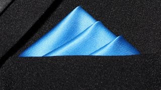 How To Fold a Pocket Square  Three Stairs Fold [upl. by Ariaek]