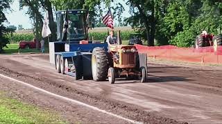 Minneapolis Moline G6 quotLemon Twistquot pulling 6700 KOH 8mph at Lesterville SD 2024 [upl. by Burty]