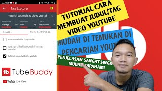 TUTORIAL CARA MEMBUAT JUDUL VIDEO YOUTUBE AGAR MUDAH DITEMUKAN  TUBEBUDDY [upl. by Elkin535]