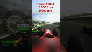 Best F1 Car Ever Made  Ferrari F2004 30 V10 Acceleration 0320 kmh  Monster [upl. by Yslek]