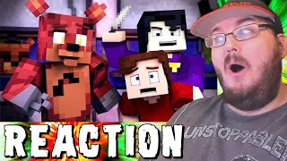 quotThe Foxy Songquot  Minecraft FNAF Animation Music Video Song by Groundbreaking REACTION [upl. by Ayo585]