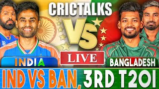 Live IND Vs BAN 3rd T20I Hyderabad  Live Scores amp Commentary  India vs Bangladesh  2024 Series [upl. by Moia]