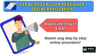 SSS ACOP Survivor Compliance 2023 Updated  Actual Application  Approved in just ONE DAY [upl. by Nairda729]