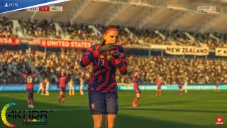 Womens Soccer SheBelieves Cup USA vs New Zealand 4K Full Game Highlights FIFA 22 PS5 Gameplay [upl. by Firman]