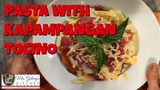 PASTA with KAPAMPANGAN TOCINO Mrs Galangs Kitchen S2 Ep4 [upl. by Naamann]