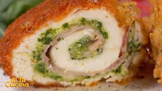 Involtini di pollo al pesto con speck e provola ricetta semplice by Alta Cucina [upl. by Anneehs6]