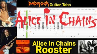 Rooster  Alice In Chains  Guitar  Bass TABS Lesson [upl. by Abigael]