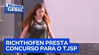 Suzane von Richthofen presta concurso para o Tribunal de Justiça de SP [upl. by Ragan]