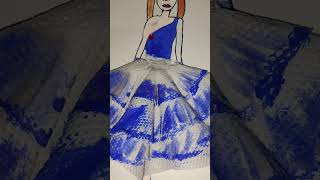 Easy amp creative art dress design 🥰😊 [upl. by Ahsiema]