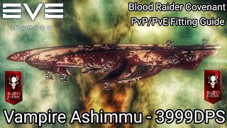 EVE Echoes  Old Legend  Blood Raider Faction Cruiser  Ashimmu PvPPvE Fitting Guide  3999DPS [upl. by Llerref]