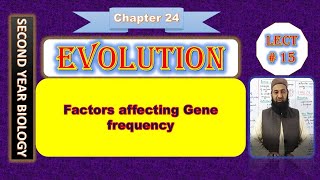 Biology Chapter 24 Evolution lecture No15 Factors affecting gene frequency [upl. by Laenahtan]