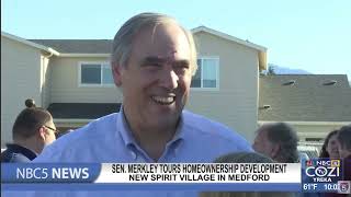 Sen Merkley tours new homeownership development in Medford [upl. by Htebsle]