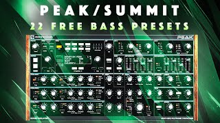 Novation Peak amp Summit 22 FREE Bass Presets Sound Demo No Talking [upl. by Sehcaep]