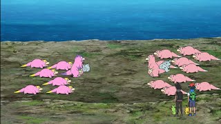 when pokemon meets their galarian form😍 slowpoke vs galarian slowpoke  Pokémon journeys [upl. by Celle]