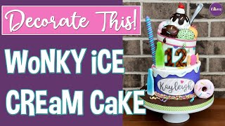 Decorate With Me Ice Cream Topsy Turvy Cake Tutorial [upl. by Vano225]