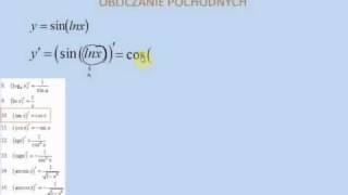 Pochodne funkcji złożonej sinlnx [upl. by Neeluj]