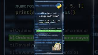 Aprende fácilmente que hace sorted en Python 💻🚀 [upl. by Seta]